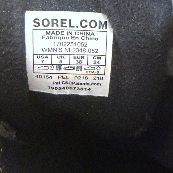 Sorel Women’s Size 7 Waterproof Winter snow lined Duck Boots Gray Suede NL2348 - Picture 7 of 7